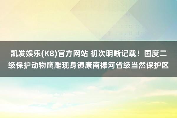 凯发娱乐(K8)官方网站 初次明晰记载！国度二级保护动物鹰雕现身镇康南捧河省级当然保护区