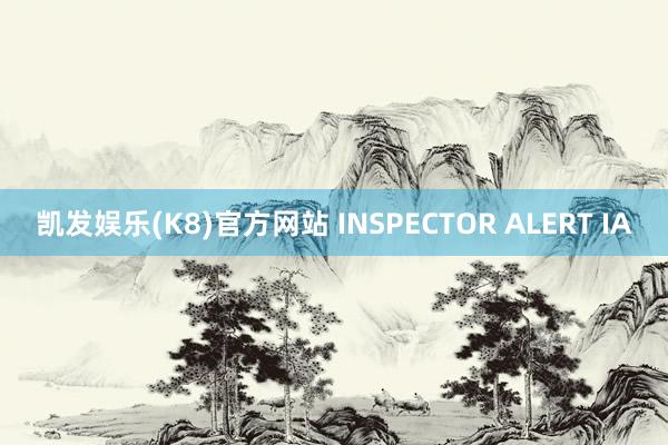凯发娱乐(K8)官方网站 INSPECTOR ALERT IA