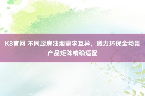 K8官网 不同厨房油烟需求互异，曦力环保全场景产品矩阵精确适配