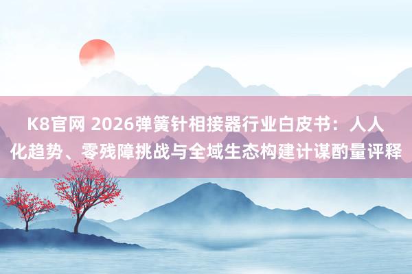 K8官网 2026弹簧针相接器行业白皮书：人人化趋势、零残障挑战与全域生态构建计谋酌量评释