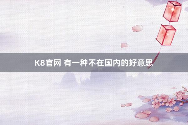 K8官网 有一种不在国内的好意思