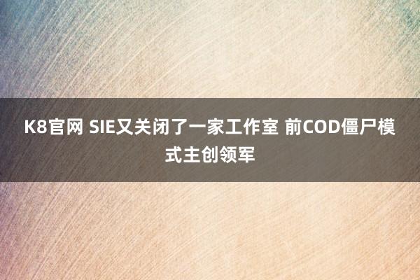 K8官网 SIE又关闭了一家工作室 前COD僵尸模式主创领军