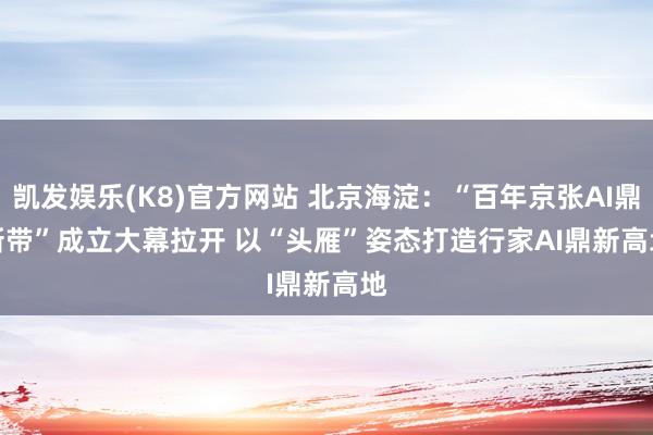 凯发娱乐(K8)官方网站 北京海淀：“百年京张AI鼎新带”成立大幕拉开 以“头雁”姿态打造行家AI鼎新高地