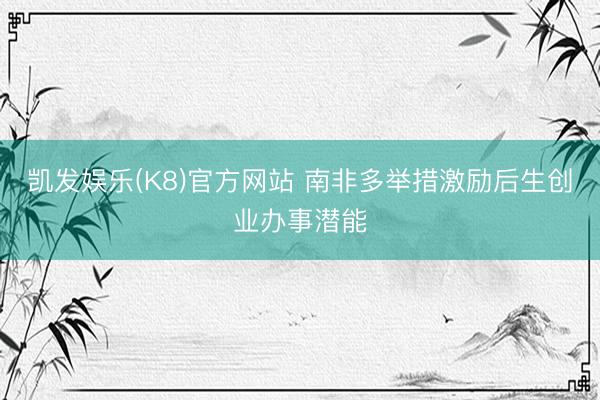 凯发娱乐(K8)官方网站 南非多举措激励后生创业办事潜能