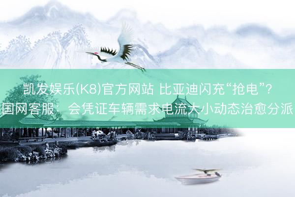凯发娱乐(K8)官方网站 比亚迪闪充“抢电”？国网客服：会凭证车辆需求电流大小动态治愈分派