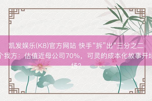 凯发娱乐(K8)官方网站 快手“拆”出“三分之二”个我方：估值近母公司70%，可灵的成本化故事开场？
