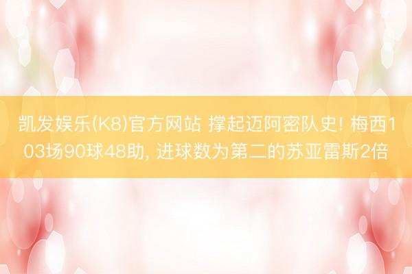 凯发娱乐(K8)官方网站 撑起迈阿密队史! 梅西103场90球48助， 进球数为第二的苏亚雷斯2倍