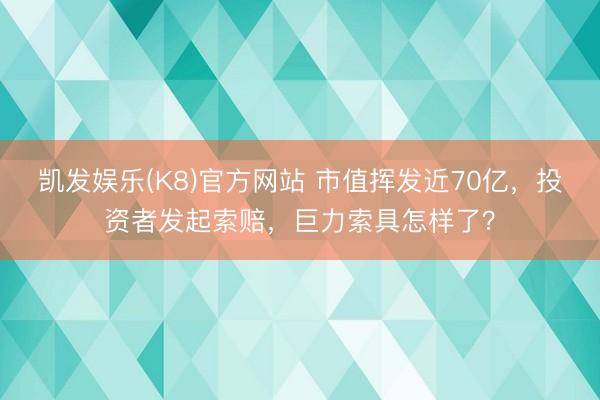 凯发娱乐(K8)官方网站 市值挥发近70亿，投资者发起索赔，巨力索具怎样了？